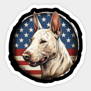 Bull Terrier 4th of July Sticker
